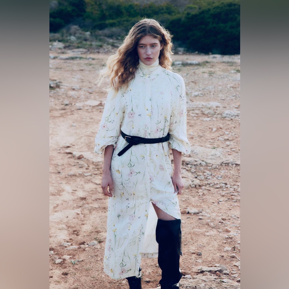 Elegant Green Shirt Dress - Picture 2 of 11